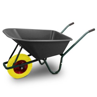 TACZKA OGRODOWA 100L 250KG MISA PVC ŻÓŁTE KOŁO PU BITUXX