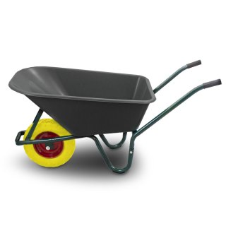 TACZKA OGRODOWA 100L 250KG MISA PVC ŻÓŁTE KOŁO PU BITUXX