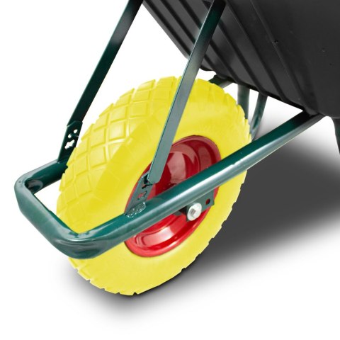 TACZKA OGRODOWA 100L 250KG MISA PVC ŻÓŁTE KOŁO PU BITUXX