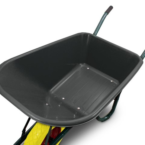 TACZKA OGRODOWA 100L 250KG MISA PVC ŻÓŁTE KOŁO PU BITUXX