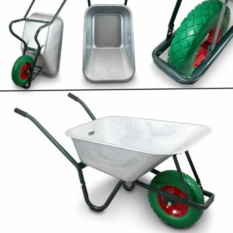 TACZKA OGRODOWA Z ZIELONYM KOŁEM PU DO 250KG 100L BITUXX®