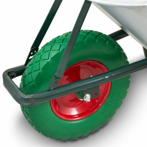 TACZKA OGRODOWA Z ZIELONYM KOŁEM PU DO 250KG 100L BITUXX®