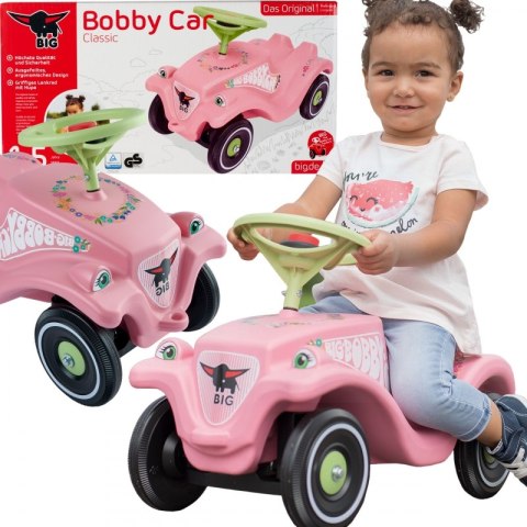 BIG Jeździk Bobby Car Classic Flower Różowy Big BIG Jeździk Bobby Car Classic Flower Różowy Big