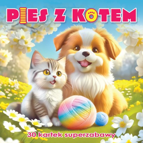 Kolorowanka PIES Z KOTEM - Efekt 3D na okładce Kolorowanka PIES Z KOTEM - Efekt 3D na okładce