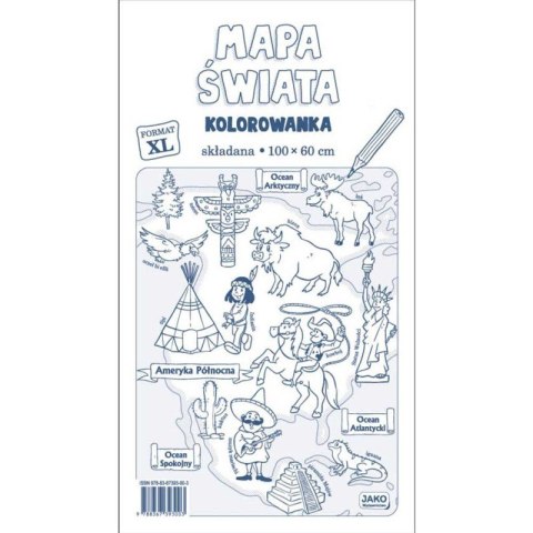 Kolorowanka XL. Mapa Świata cz-b Kolorowanka XL. Mapa Świata cz-b