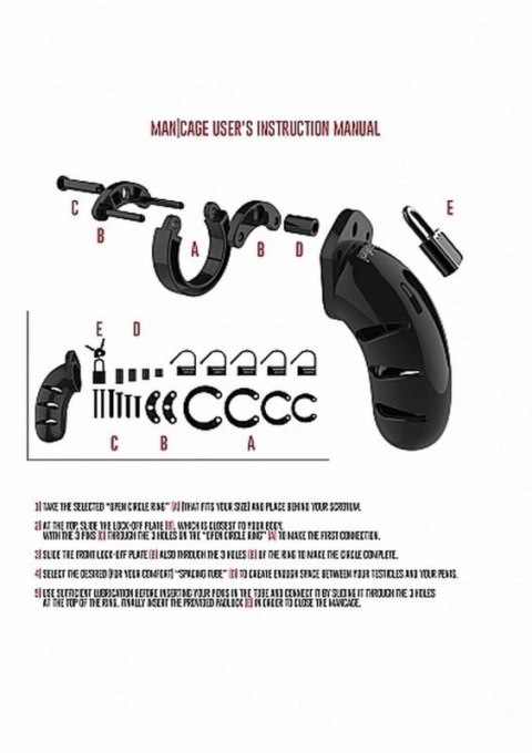 Model 01 - Chastity - 3.5"" - Cock Cage - Black Boss of toys Model 01 - Chastity - 3.5"" - Cock Cage - Black Boss of toys