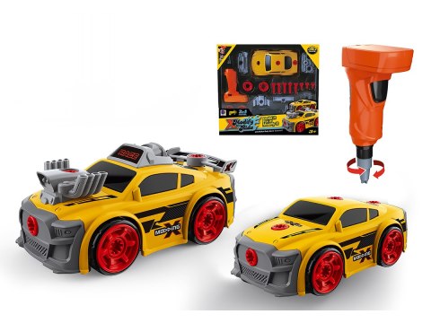 Sportowy Samochód do rozkręcania i skręcania 2w1 TUNING + Wkrętarka Sportowy Samochód do rozkręcania i skręcania 2w1 TUNING + Wkrętarka