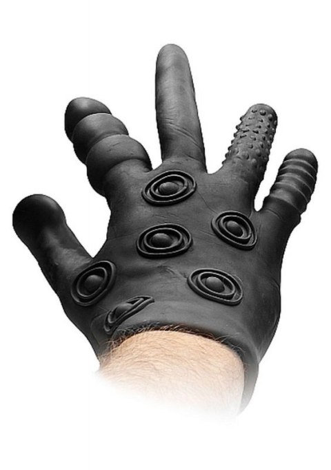 Silicone Stimulation Glove - Black Boss of toys Silicone Stimulation Glove - Black Boss of toys
