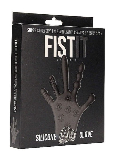 Silicone Stimulation Glove - Black Boss of toys Silicone Stimulation Glove - Black Boss of toys