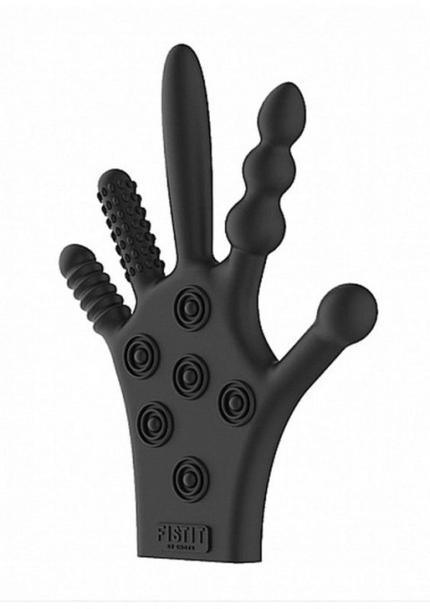 Silicone Stimulation Glove - Black Boss of toys Silicone Stimulation Glove - Black Boss of toys