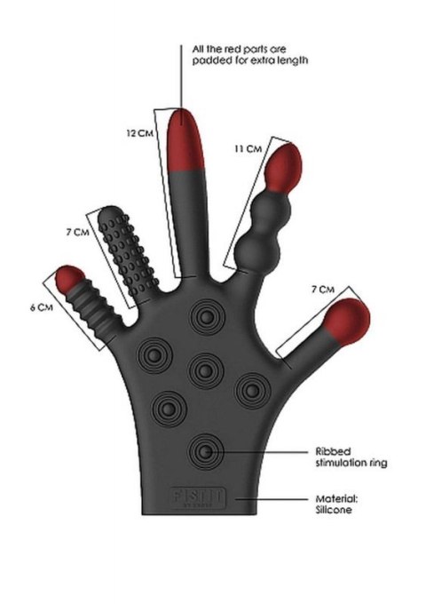 Silicone Stimulation Glove - Black Boss of toys Silicone Stimulation Glove - Black Boss of toys