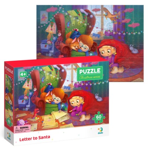 PUZZLE LIST DO ŚWIĘTEGO MIKOŁAJA 60 ELEMENTÓW KOLOROWA UKŁADANKA DLA DZIECI