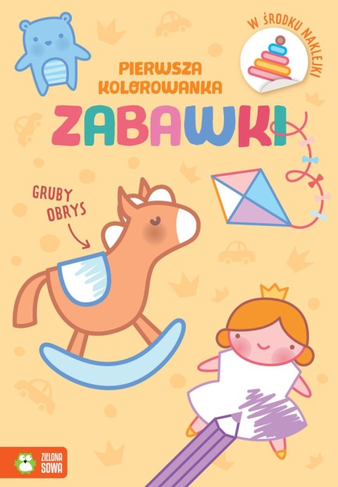 Pierwsza kolorowanka. Gruby obrys. Zabawki Pierwsza kolorowanka. Gruby obrys. Zabawki