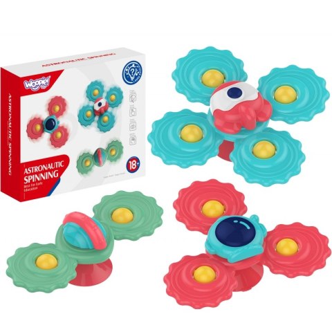 WOOPIE BABY Gryzak Spinner Wirujący z Przyssawką Zestaw 3 szt Woopie Baby WOOPIE BABY Gryzak Spinner Wirujący z Przyssawką Zestaw 3 szt Woopie Baby