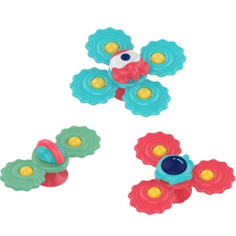 WOOPIE BABY Gryzak Spinner Wirujący z Przyssawką Zestaw 3 szt Woopie Baby WOOPIE BABY Gryzak Spinner Wirujący z Przyssawką Zestaw 3 szt Woopie Baby