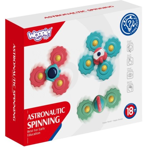 WOOPIE BABY Gryzak Spinner Wirujący z Przyssawką Zestaw 3 szt Woopie Baby WOOPIE BABY Gryzak Spinner Wirujący z Przyssawką Zestaw 3 szt Woopie Baby