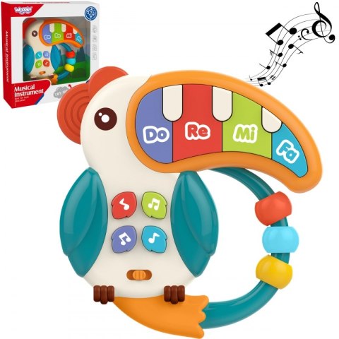 WOOPIE BABY Zabawka Muzyczna Pianinko Gryzaczek Pelikan 3w1 Woopie Baby WOOPIE BABY Zabawka Muzyczna Pianinko Gryzaczek Pelikan 3w1 Woopie Baby