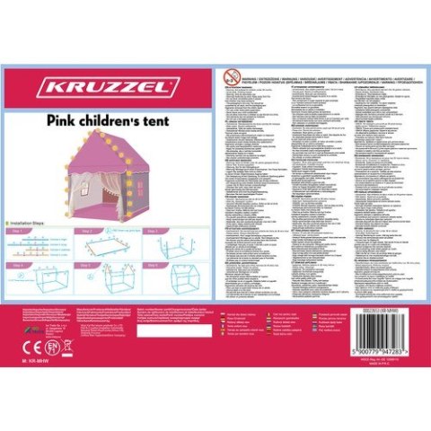 Namiot dla dzieci- różowy Kruzzel 22653 Kruzzel