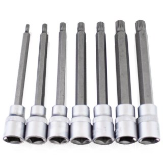 ZESTAW DŁUGICH NASADEK SPLINE XZN 3/8" M4-M10 110MM BITUXX