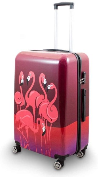 ZESTAW KOMPLET NOWOCZESNYCH WALIZEK 3D PODRÓŻNYCH M L XL WALIZKI FLAMINGO BITUXX