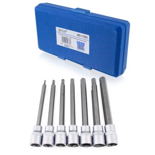 ZESTAW DŁUGICH NASADEK TORX SPLINE XZN HEX 3/8" 110MM 21 EL. BITUXX
