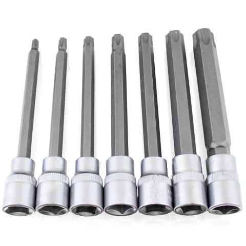 ZESTAW DŁUGICH NASADEK TORX SPLINE XZN HEX 3/8" 110MM 21 EL. BITUXX