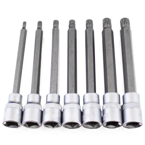 ZESTAW DŁUGICH NASADEK TORX SPLINE XZN HEX 3/8" 110MM 21 EL. BITUXX