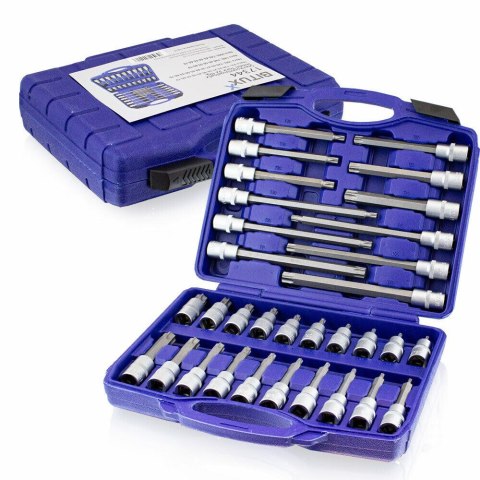 ZESTAW KLUCZY NASADOWYCH TORX Z WALIZKĄ 32EL. BITUXX ZESTAW KLUCZY NASADOWYCH TORX Z WALIZKĄ 32EL. BITUXX