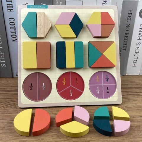 PUZZLE DREWNIANE EDUKACYJNE MATEMATYKA UŁAMKI ZKB-2053 PUZZLE DREWNIANE EDUKACYJNE MATEMATYKA UŁAMKI ZKB-2053