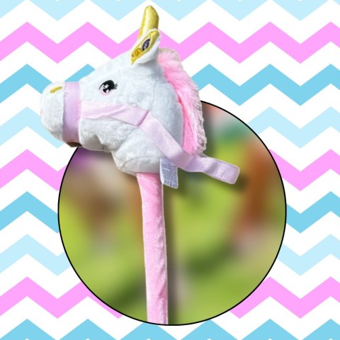 GŁOWA KONIA JEDNOROŻCA PLUSZOWA NA KIJU HOBBY HORSE BIAŁY Z DŹWIĘKIEM GŁOWA KONIA JEDNOROŻCA PLUSZOWA NA KIJU HOBBY HORSE BIAŁY Z DŹWIĘKIEM