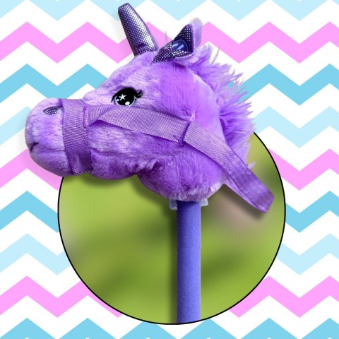 GŁOWA KONIA JEDNOROŻCA PLUSZOWA NA KIJU HOBBY HORSE FIOLETOWY Z DŹWIĘKIEM GŁOWA KONIA JEDNOROŻCA PLUSZOWA NA KIJU HOBBY HORSE FIOLETOWY Z DŹWIĘKIEM