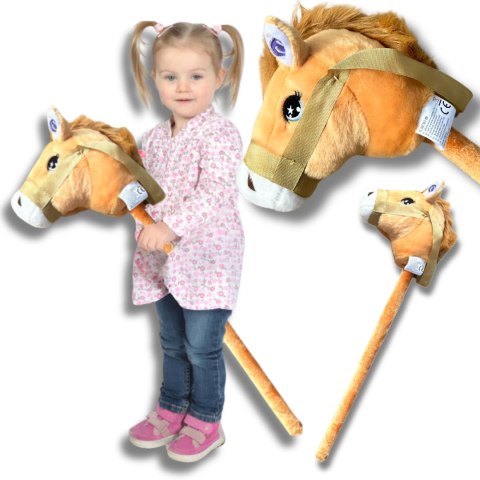 GŁOWA KONIA PLUSZOWA NA KIJU HOBBY HORSE JASNY BRĄZOWY Z DŹWIĘKIEM GŁOWA KONIA PLUSZOWA NA KIJU HOBBY HORSE JASNY BRĄZOWY Z DŹWIĘKIEM
