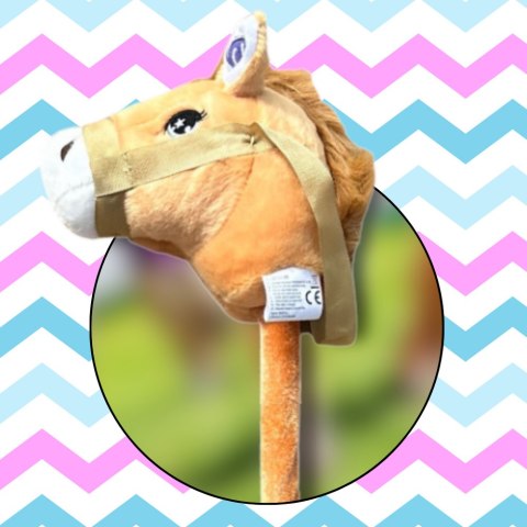 GŁOWA KONIA PLUSZOWA NA KIJU HOBBY HORSE JASNY BRĄZOWY Z DŹWIĘKIEM GŁOWA KONIA PLUSZOWA NA KIJU HOBBY HORSE JASNY BRĄZOWY Z DŹWIĘKIEM