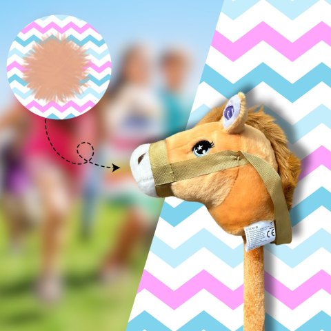 GŁOWA KONIA PLUSZOWA NA KIJU HOBBY HORSE JASNY BRĄZOWY Z DŹWIĘKIEM GŁOWA KONIA PLUSZOWA NA KIJU HOBBY HORSE JASNY BRĄZOWY Z DŹWIĘKIEM