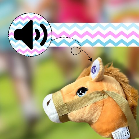 GŁOWA KONIA PLUSZOWA NA KIJU HOBBY HORSE JASNY BRĄZOWY Z DŹWIĘKIEM GŁOWA KONIA PLUSZOWA NA KIJU HOBBY HORSE JASNY BRĄZOWY Z DŹWIĘKIEM