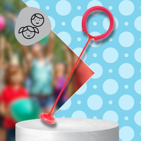 HULA HOP NA NOGĘ SKIPPER SKAKANKA MIĘKKA GUMOWA Z DIODAMI LED CZERWONE HULA HOP NA NOGĘ SKIPPER SKAKANKA MIĘKKA GUMOWA Z DIODAMI LED CZERWONE