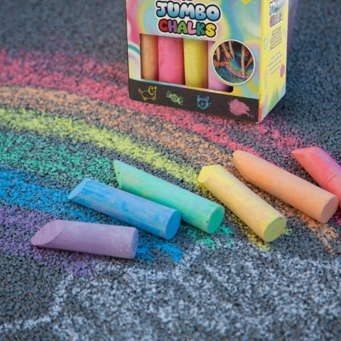 KREDA CHODNIKOWA GRUBA 15 SZT JUMBO W PUDEŁKU Z UCHWYTEM KREDA CHODNIKOWA GRUBA 15 SZT JUMBO W PUDEŁKU Z UCHWYTEM
