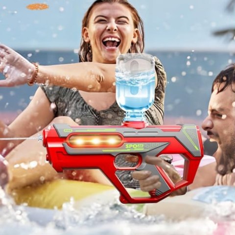 PISTOLET NA WODĘ ELEKTRYCZNY AUTOMATYCZNY KARABIN WODNY 2W1 AKUMULATOR CZERWONY PISTOLET NA WODĘ ELEKTRYCZNY AUTOMATYCZNY KARABIN WODNY 2W1 AKUMULATOR CZERWONY