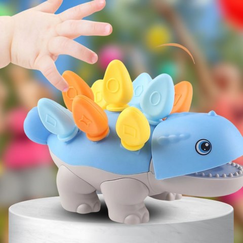 PUZZLE UKŁADANKA DOPASUJ KSZTAŁTY MONTESSORI KSZTAŁTY DINOZAUR SORTER NIEBIESKI PUZZLE UKŁADANKA DOPASUJ KSZTAŁTY MONTESSORI KSZTAŁTY DINOZAUR SORTER NIEBIESKI