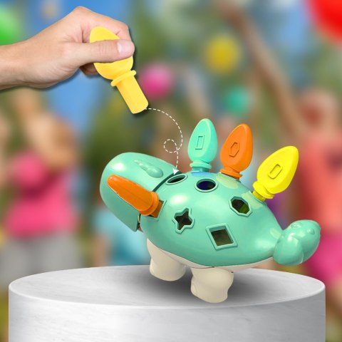 PUZZLE UKŁADANKA DOPASUJ KSZTAŁTY MONTESSORI KSZTAŁTY DINOZAUR SORTER ZIELONY PUZZLE UKŁADANKA DOPASUJ KSZTAŁTY MONTESSORI KSZTAŁTY DINOZAUR SORTER ZIELONY