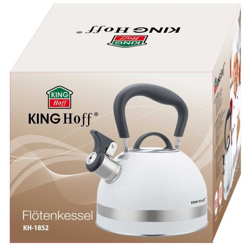 CZAJNIK 1,8L Z GWIZDKIEM KINGHOFF KH-1852 BIAŁY KINGHOFF
