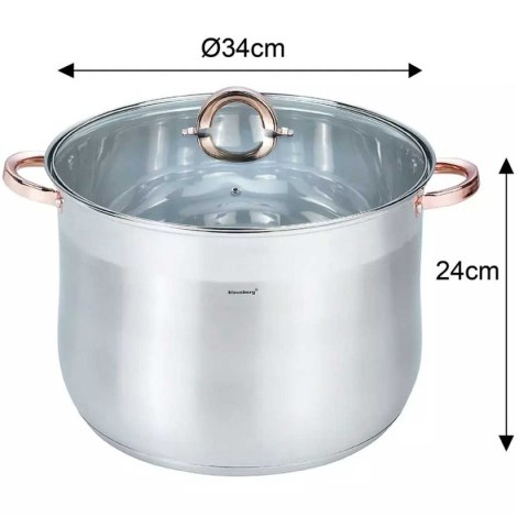 KLAUSBERG GARNEK GASTRO Z POKRYWĄ 34cm 22,4L KB-7798 KLAUSBERG