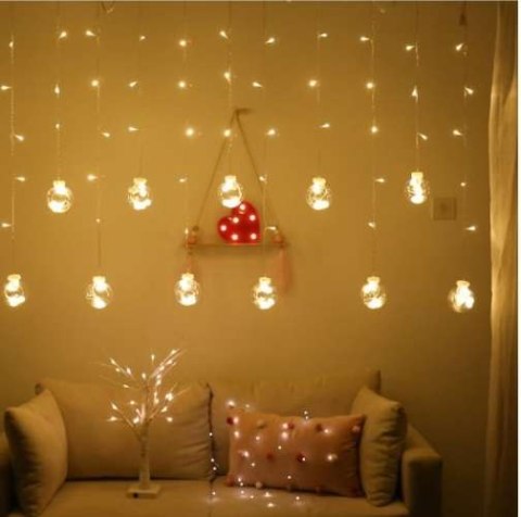 Kurtyna świetlna 108LED - ciepły biały 31V KŚ11346 Iso Trade Kurtyna świetlna 108LED - ciepły biały 31V KŚ11346 Iso Trade