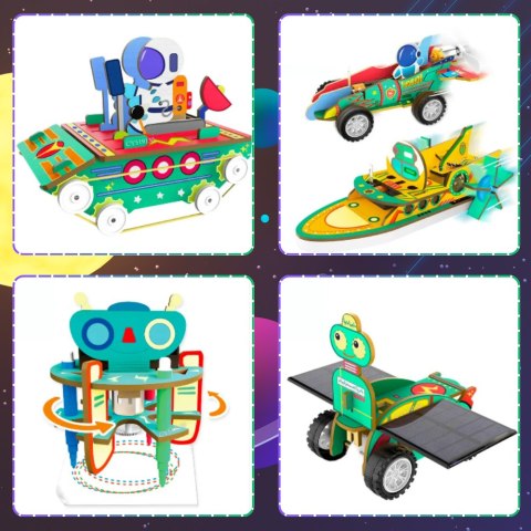 SEKRETY ELEKTRONIKI ZBUDUJ ROBOTA ZESTAW 6w1 DREWNIANY MODEL KOSMOS SEKRETY ELEKTRONIKI ZBUDUJ ROBOTA ZESTAW 6w1 DREWNIANY MODEL KOSMOS