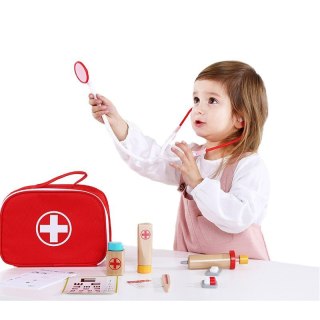 TOOKY TOY Drewniany Zestaw Małego Lekarza w Walizce z Akcesoriami Tooky Toy