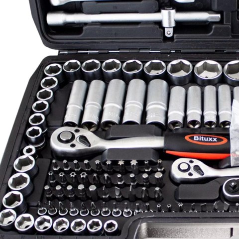Zestaw narzędzi podręczny w walizce 215 elementów Klucze TORX + Grzechotki Bituxx