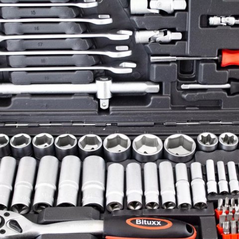 Zestaw narzędzi podręczny w walizce 215 elementów Klucze TORX + Grzechotki Bituxx