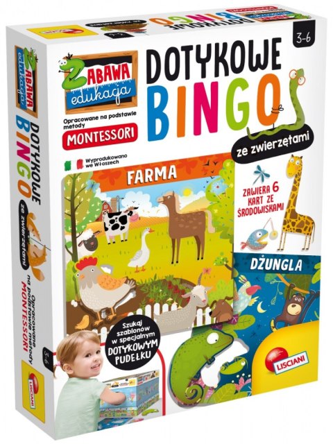 LISCIANI MONTESSORI DOTYKOWE BINGO ZE ZWIERZĘTAMI LISCIANI MONTESSORI DOTYKOWE BINGO ZE ZWIERZĘTAMI