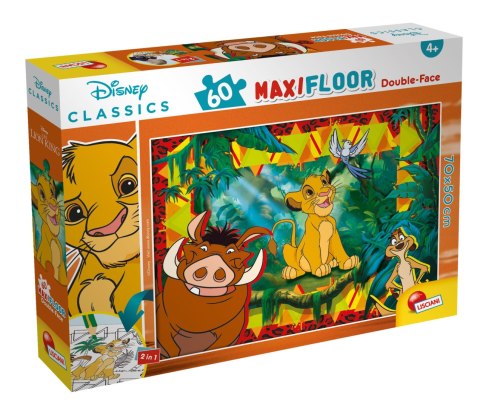 LISCIANI DISNEY PUZZLE DWISTRONNE MAXI PODŁOGOWE KRÓL LEW 60 EL. LISCIANI DISNEY PUZZLE DWISTRONNE MAXI PODŁOGOWE KRÓL LEW 60 EL.