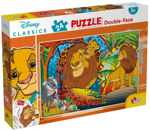 LISCIANI PUZZLE DWUSTRONNE PLUS 24 EL. KRÓL LEW LISCIANI PUZZLE DWUSTRONNE PLUS 24 EL. KRÓL LEW